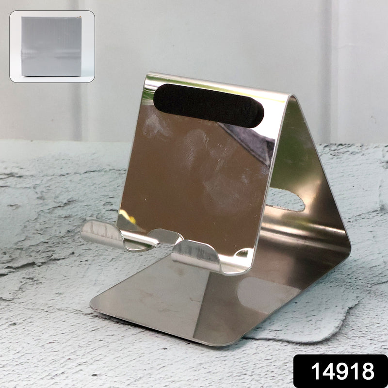 Stainless Steel Universal Mobile Tablet Stand Holder - (1 Pc)
