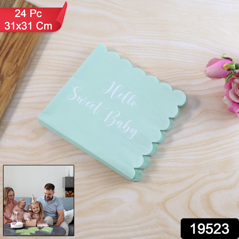 Hello Sweet Baby Party Paper Napkins (31 X 31 Cm 24 Pc)