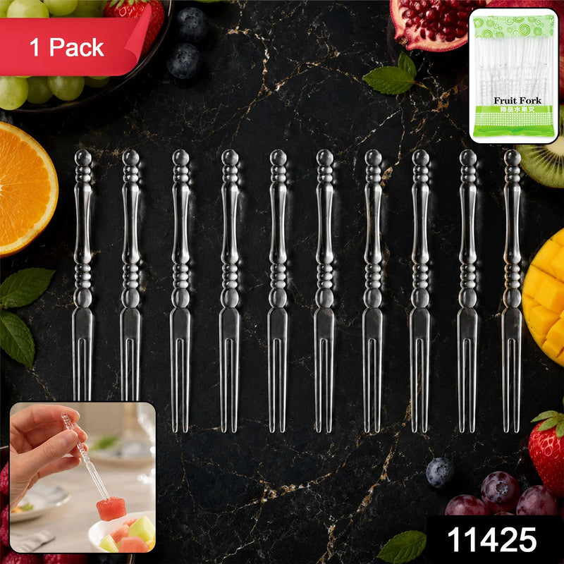 Mini Disposable Plastic Fruit Fork For Parties Snacks And Desserts (1 Pack)