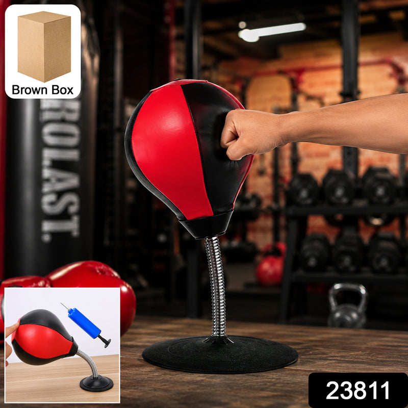 Inflatable Desktop Punching Bag With Air Pump (1 Pc)