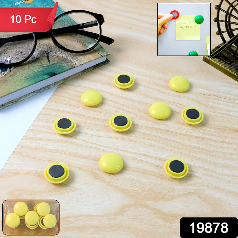 Strong Round Fridge Whiteboard Magnet - (10 Pc Set)