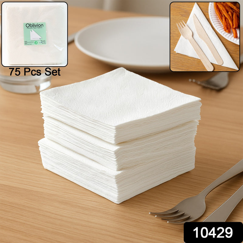 Soft Absorbent Disposable Tissue Napkins Paper (75 Pc)