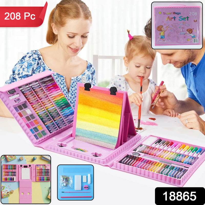 Super Mega Art Craft Drawing Coloring Kit (208 Pc)