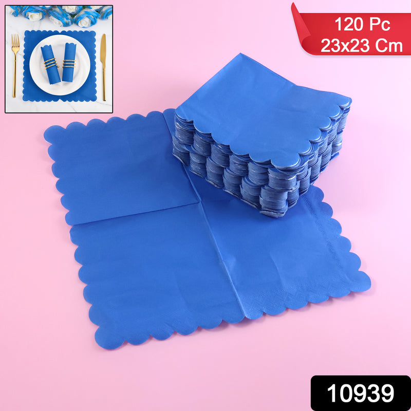 Royal Scalloped Disposable Paper Napkins (23 X 23 Cm Approx 120 Pc)