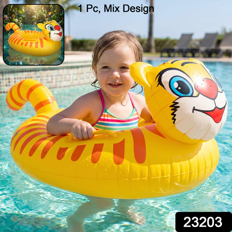 Inflatable Kids Swimming Ring Cartoon Animal Shape Swim Tube (1 Pc Mix Design)