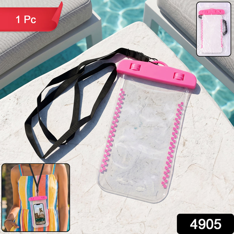 Waterproof Mobile Pouch Cover 1 Pc Universal Sealed Phone Case With Lanyard