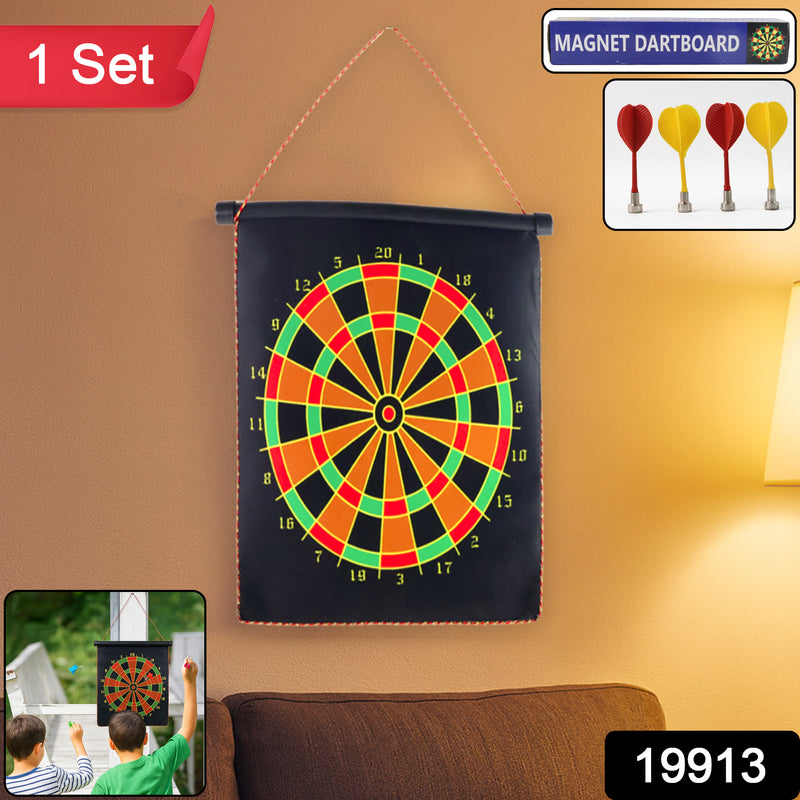 Magnetic Roll-up Dartboard Game - (12-inch Set)