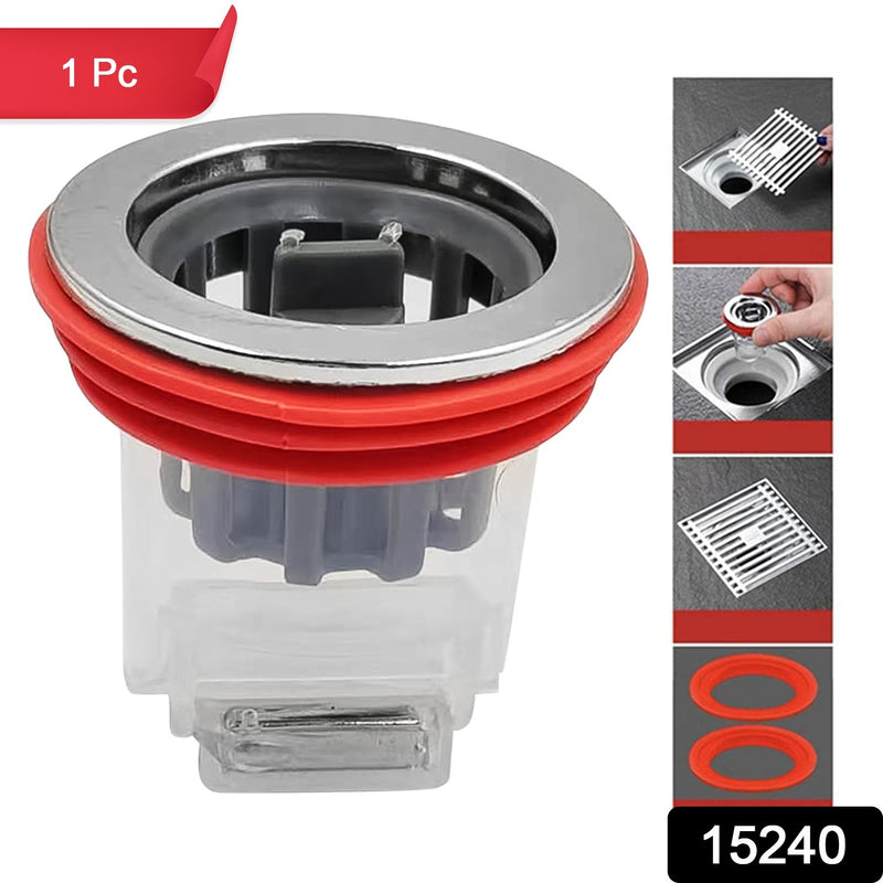 Plastic Odour Proof Floor Drain Sink Drain For Toilet Bathroom Kitchen (1 Pc)