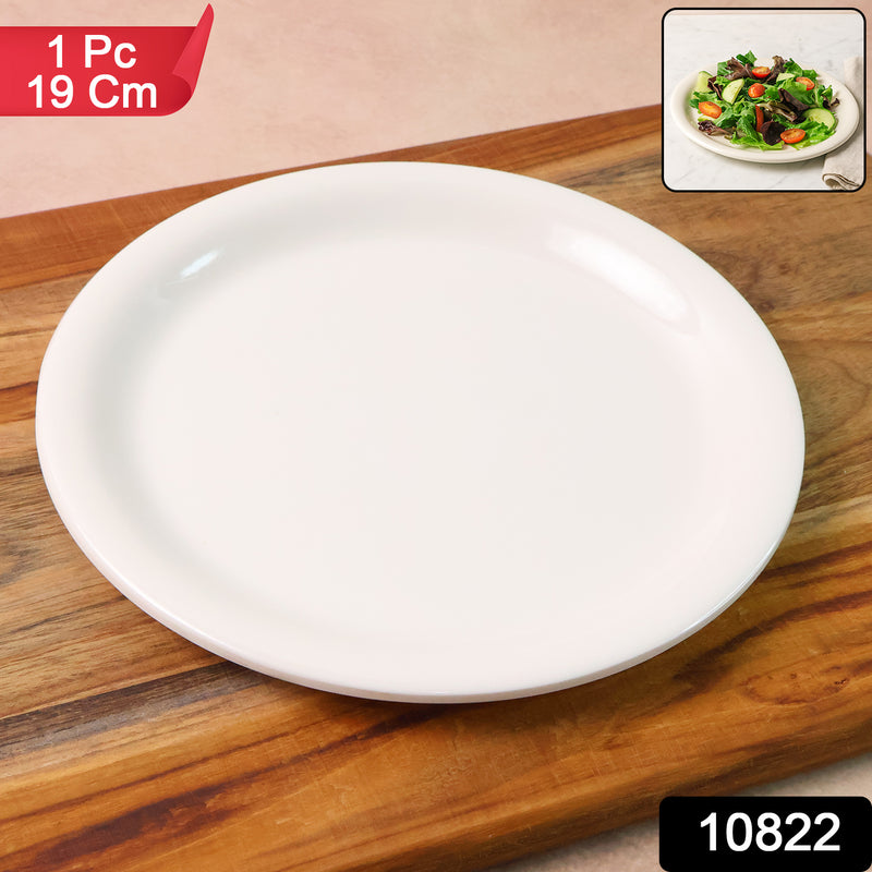 Plastic Round Dinner Serving Plate 19 Cm (1 Pc)