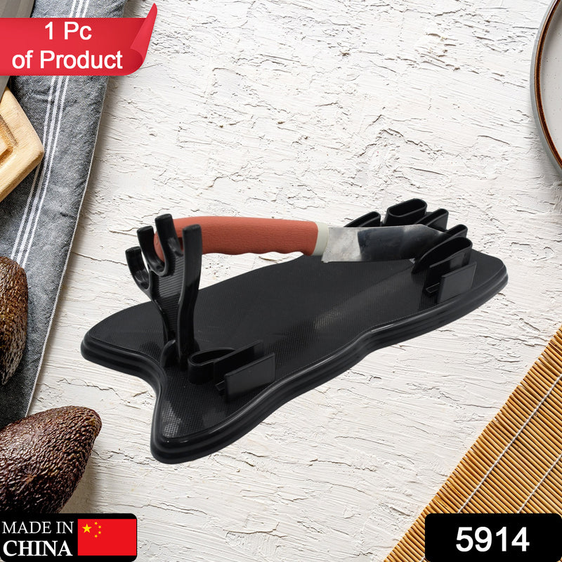 5914 Plastic Kitchen Knife Drawer Organizer Knife Stand Storage For Your Kitchen. Replace Your Knife Block With A Revolutionary Product. Clear Your Counter Top Of Clutter And Easily Identify The Desired Knife (1pc)