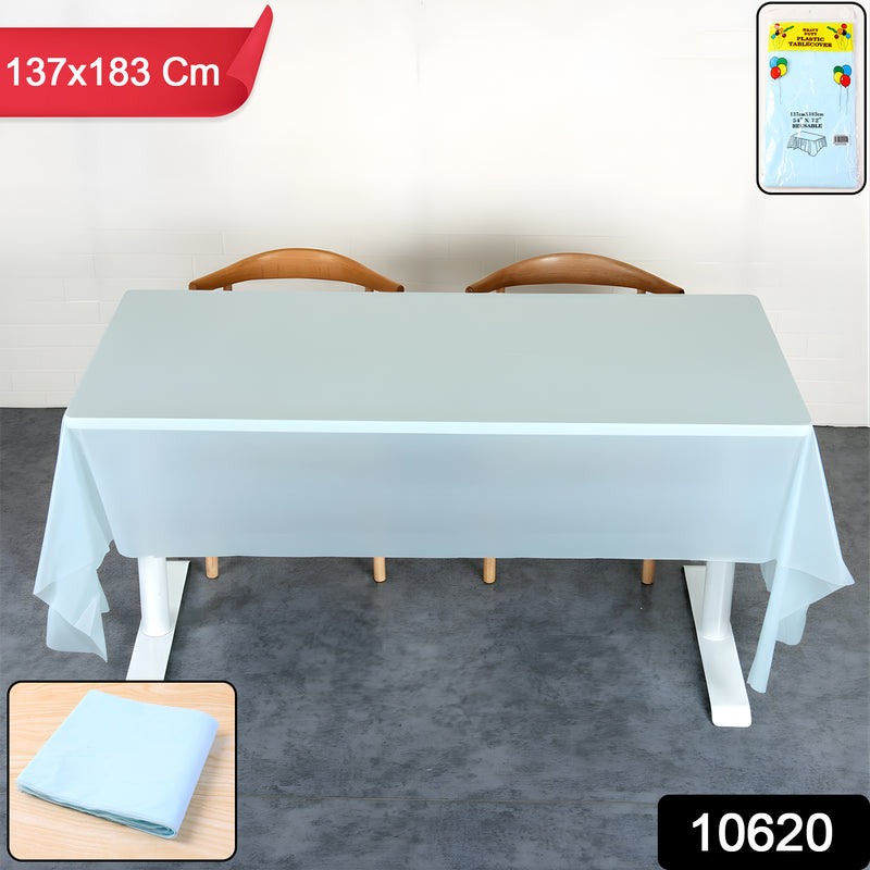 Waterproof Disposable Plastic Table Cover 137 183 Cm