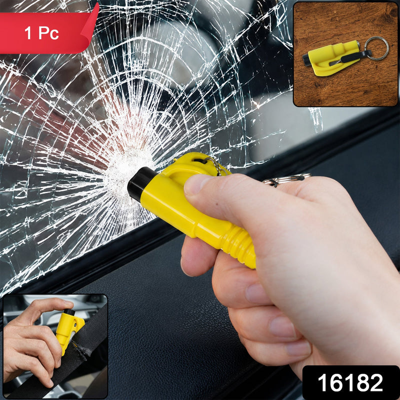Keychain Car Safety Hammer Window Breaker With Seat Belt Cutter