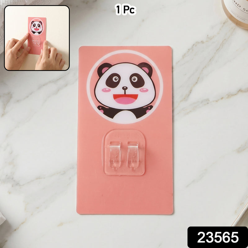 Cartoon Adhesive Plastic Wall Hook Self Stick Hanger Strong Hold Storage (1 Pc)