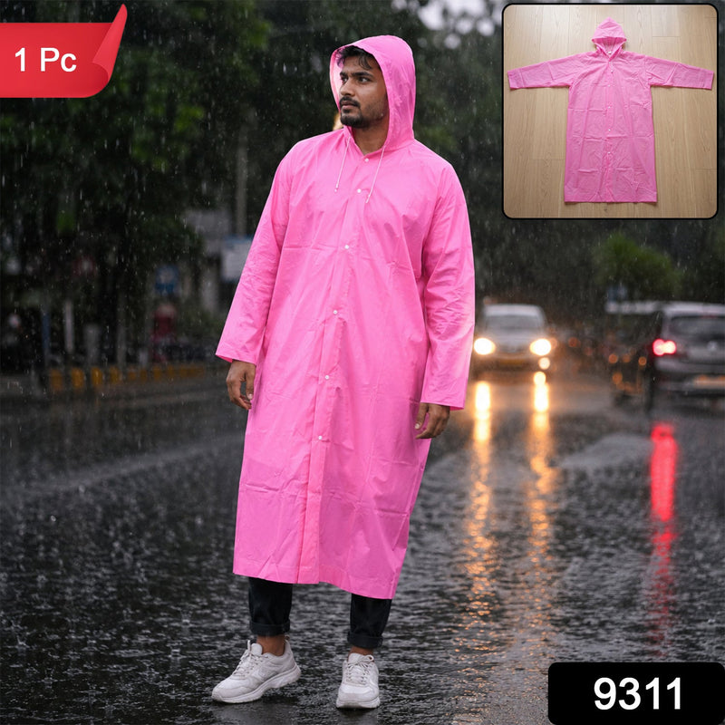 Eva Hooded Long Rain Coat  Monsoon Wear For Men  Women