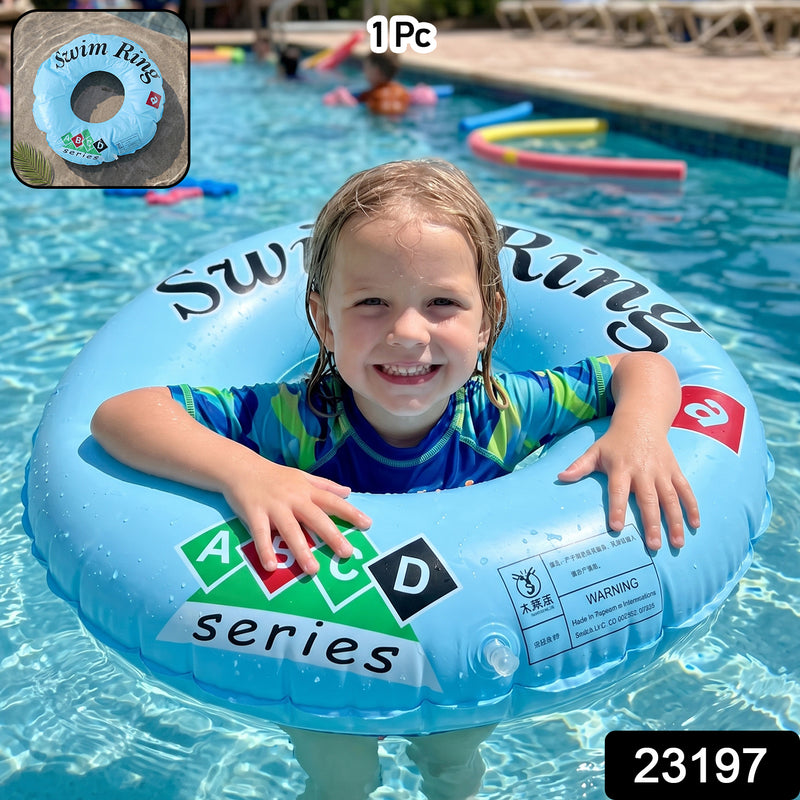 Classic Inflatable Swim Ring For Kids Pool Tube Float Abcd Design   1 Pc